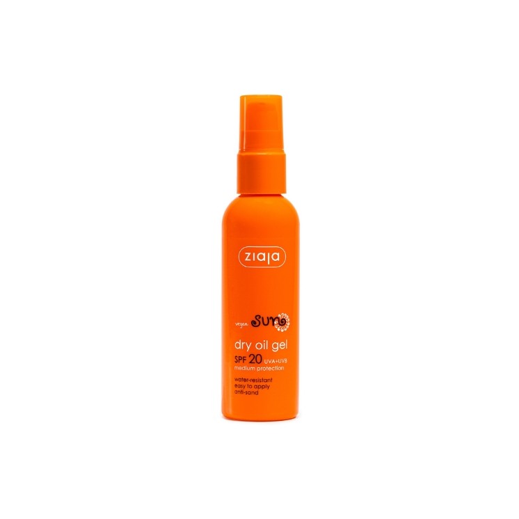 Ziaja Sun Trockenbräunungsöl-Gel, wasser- und sandbeständig, SPF20 , UVA- und UVB-Schutz, mittel, 90 ml