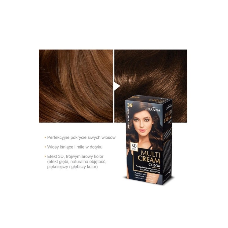 Joanna Multi Cream Color Фарба для волосся /39/ Горіховий коричневий