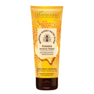 Bielenda MANUKA HONEY NUTRI ELIXIR Reinigender und feuchtigkeitsspendender Gesichtsreinigungsschaum 175 g