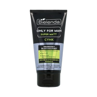 Bielenda ONLY FOR MEN SUPER MAT exfoliërende gezichtsreinigingsgel voor mannen 150 g