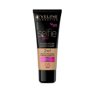 Eveline Selfie Time 2-in-1 Dekkende en Hydraterende Foundation /05/ Beige 30 ml