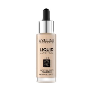 Eveline Liquid Control Foundation in Tropfflasche /001/ Porcelain 32 ml