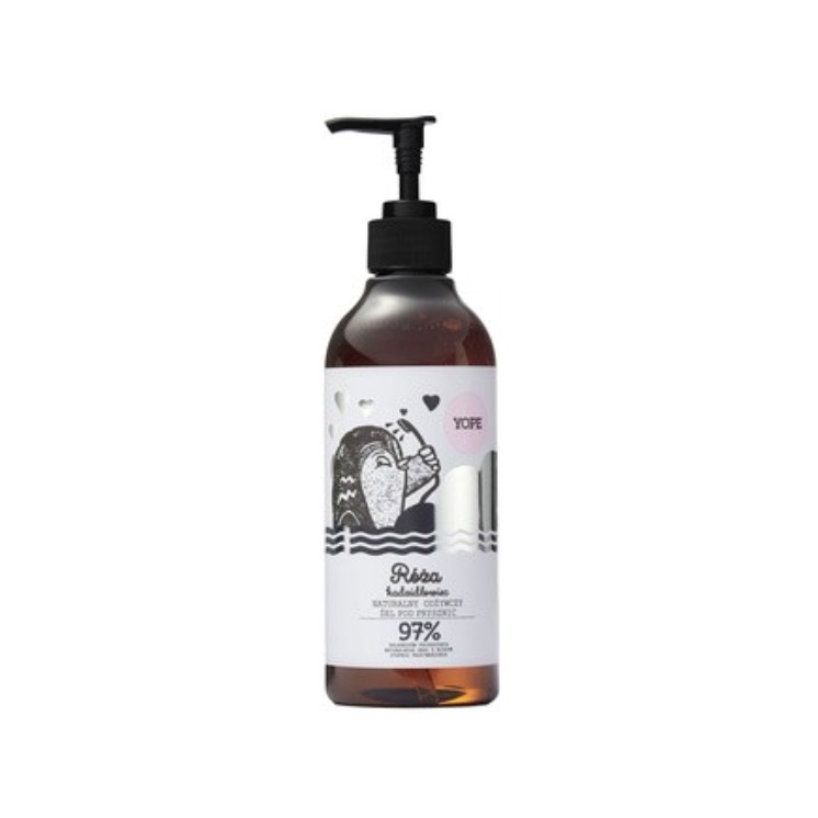 YOPE Duschgel mit Rose und Weihrauch, 400 ml